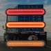 10-30V 100 LED Trailer truck Brake Light Waterproof Neon 3 in 1 Halo Ring Tail Brake Stop Light Flowing Turn Signal Light Lamp