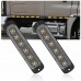 6PCS Yellow Hazard Beacon 6 Strobe LED Lights Emergency Flashing Side Marker Light Bars Warning Signal Towing Truck Flashing Lamp