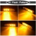 6PCS Yellow Hazard Beacon 6 Strobe LED Lights Emergency Flashing Side Marker Light Bars Warning Signal Towing Truck Flashing Lamp