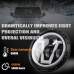 1pcs 12V/24V Motorcycl Headlight 7'' V-shape LED Headlight with Turn Signal Lights DRL Hi/Lo Beam Replacement for Jeep Wrangler JK JKU CJ LJ TJ Hummer H1 H2