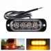 4LED Strobe Light Emergency Flashing Side Marker Light Bar Warning Signal Towing Truck Flashing Lamp