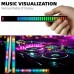 32 Bit RGB Sound Field Pickup Ambient Light Voice Activated Pickup Rhythm Light Sound Reactive LED Light Bar Colorful Fashionable BT Control Lamp Bar for Car Home Office Decoration