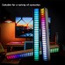 32 Bit RGB Sound Field Pickup Ambient Light Voice Activated Pickup Rhythm Light Sound Reactive LED Light Bar Colorful Fashionable BT Control Lamp Bar for Car Home Office Decoration