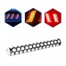 Hollow Honeycomb Car Rear Tail Light Sticker Adhesive Universal Tail Light Lamp Cover Black Decal