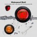 50PCS Red 3/4 Inch Round Clearance LED Front Rear Side Indicator Waterproof Car Signal Lamp for 12V/24V Car Truck RV Bus Van