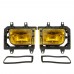 Pair of Left & Right Front Fog Light Transparent Plastic Lens Kit for BMW E30 3-Series 1985-1993