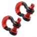 Tow Shackle Robber D Ring Bow Shackle Isolator 2 Pack Towing Accessory for Pick-up, Off-road Vehicle Recovery