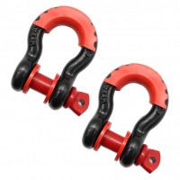 Tow Shackle Robber D Ring Bow Shackle Isolator 2 Pack Towing Accessory for Pick-up, Off-road Vehicle Recovery