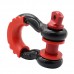 Tow Shackle Robber D Ring Bow Shackle Isolator 2 Pack Towing Accessory for Pick-up, Off-road Vehicle Recovery