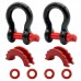 Tow Shackle Robber D Ring Bow Shackle Isolator 2 Pack Towing Accessory for Pick-up, Off-road Vehicle Recovery