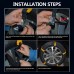 10Pcs Car Tire Snow Chains Wear-resistant Non-slip Low Temperature Resistant Free Lift Jack Road Emergency Snow Chains