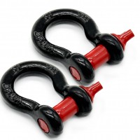 Tow Shackle D Ring Bow Shackle Isolator 2 Pack Towing Accessory for Off-road Vehicle