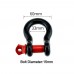 Tow Shackle D Ring Bow Shackle Isolator 2 Pack Towing Accessory for Off-road Vehicle