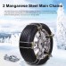 Universal Anti-skid Steel Chains Set Car Skid Belt Kit Snow Mud Sand Tire Clip-on Chain Wear Resistant Practical