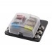 6 Way Blade Fuse Box with LED Indicator Fuse Block for Car Boat Marine Caravan 12V 24V