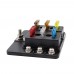 6 Way Blade Fuse Box with LED Indicator Fuse Block for Car Boat Marine Caravan 12V 24V