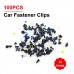 100Pcs Universal Car Fastener Clips Auto Rivet Bumper Clip Panel Fender Liner Car Accessories