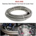 AN-6 AN6 Stainless Steel Braided Fuel Hose Oil Cooler Hose 2M