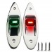 2Pcs 12V Marine Boat LED Side Bow Lights Red and Green LED Indicators Navigation Lights Yacht Lights Sailing Lights