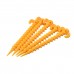 5pcs Camping Portable Yellow Stakes Nail Plastic Spiral Tent Peg For RV