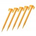 5pcs Camping Portable Yellow Stakes Nail Plastic Spiral Tent Peg For RV