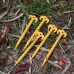 5pcs Camping Portable Yellow Stakes Nail Plastic Spiral Tent Peg For RV