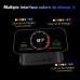 Car HUD Display, OBD+GPS Head Up Display High Definition Speedometer Car Diagnostic Tool OBD Fault Code Elimination Safe Driving Computer Overspeed Fault Alarm for All Vehicles