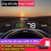 Car HUD Display, GPS Smart Gauge High Definition HUD Car Diagnostic Tool Safe Driving Computer Overspeed Fault Alarm for All Vehicles