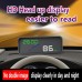 Car P9 HUD Head Up Display OBD Smart Digital Meter 2 Display Way Over Speed Warning Alarm Water Temperature Voltage Compatible with OBDII EOBD System Model Cars