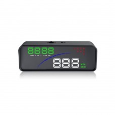 Car P9 HUD Head Up Display OBD Smart Digital Meter 2 Display Way Over Speed Warning Alarm Water Temperature Voltage Compatible with OBDII EOBD System Model Cars