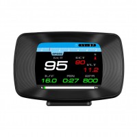 Car HUD Head-Up Display, OBDII Smart Digital Meter, OBD+GPS Dual System, Car Diagnostic Tool Fault Code Elimination, Vehicle Speed Engine RPM Water Temperature Fuel Consumption Voltage Display