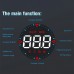 Car HUD Car Head-up Display Digital Speedometer Display Driving Mileage, Compass Angle, Overspeed Alarm and Fatigue Driving Alarm