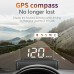 Car HUD Head-up Display Projecter Digital Vehicle Speedometer GPS Dual System Display Screen Vehicle Overspeed Alarm Fatigue Driving Alarm