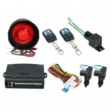 NEW CAR ALARM + 2 DOOR REMOTE CENTRAL LOCKING KIT WITH SHOCK SENSOR,IMMOBILISER